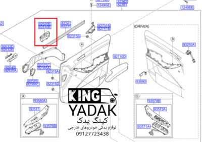 دستگیره داخلی درب جلو چپ و راست و عقب چپ و راست هیوندای وراکروز و ix55 اصلی جنیون پارت به شماره فنی 826103J000WS 826103J000WS 82620-3J000WS 82620-3J000WS درفروشگاه کینگ یدک 09127723438