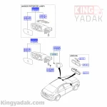 آینه بغل چپ هیوندای سوناتا YF اصلی (جنیون پارت 87610-3S690) | قیمت و خرید